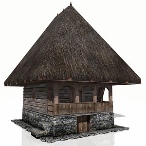 rustic house sumer kitchen obj