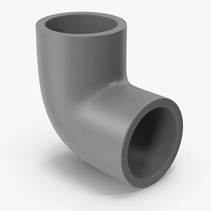 3D Water Plastic Pipe 90 Degree model
