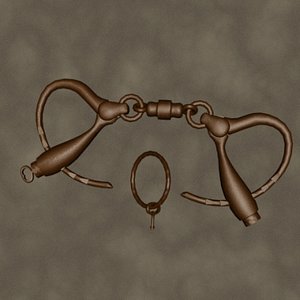 3d model handcuffs zipped