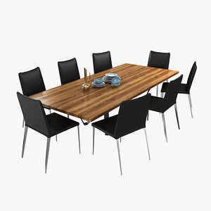 3D table chairs asti dining