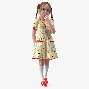 Realistic Child Girl Everyday Style Rigged