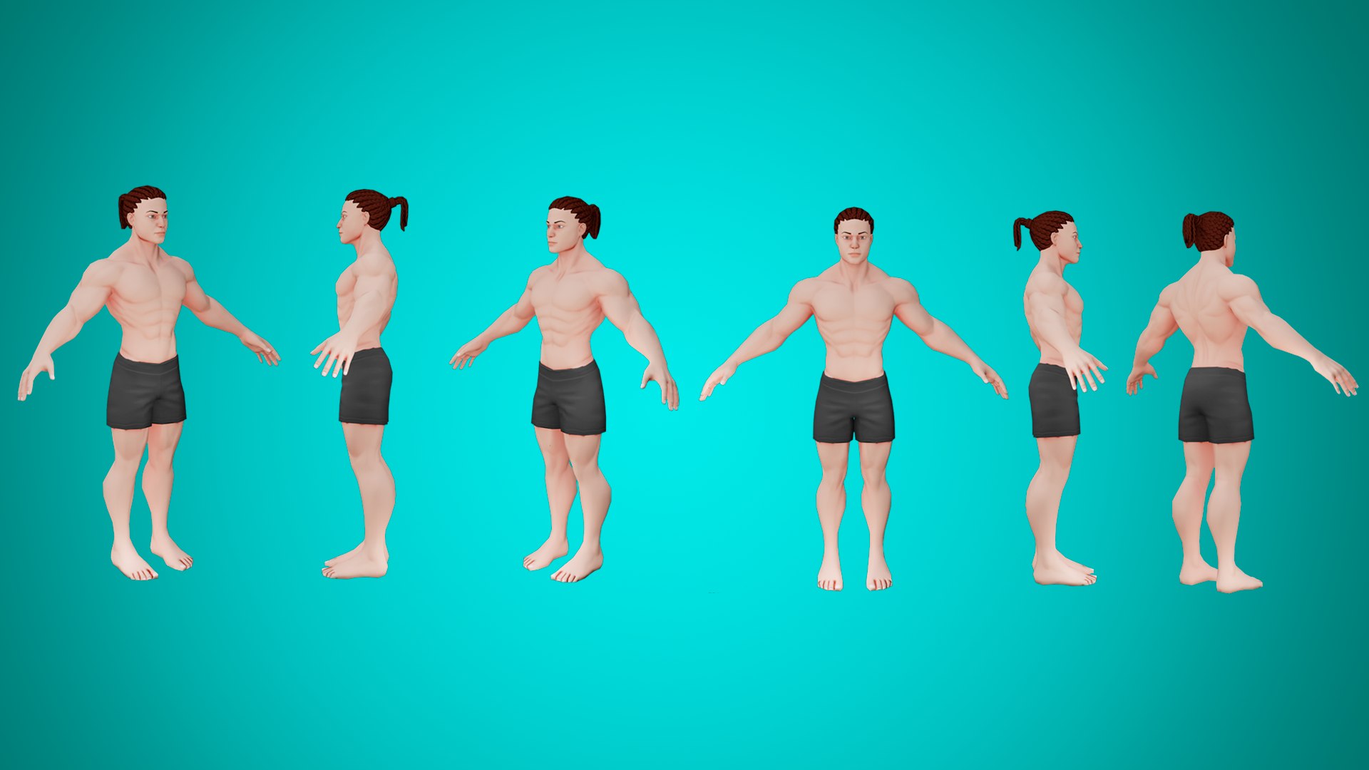 3D Leon: Stylized Character - Male Base Mesh Game-ready 3D Model Model ...
