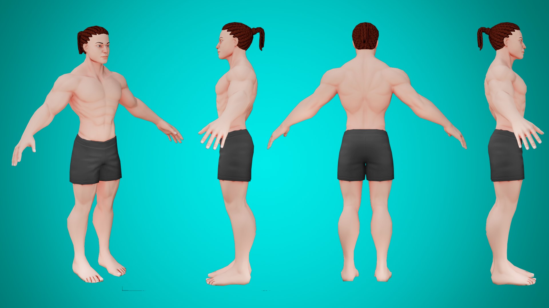 3D Leon: Stylized Character - Male Base Mesh Game-ready 3D Model Model ...