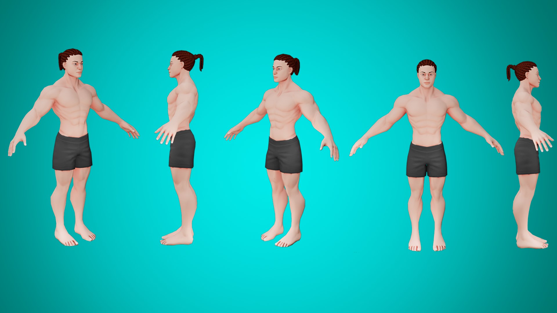 3D Leon: Stylized Character - Male Base Mesh Game-ready 3D Model Model ...