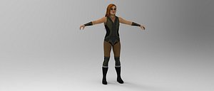 3D wwe becky lynch