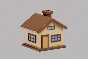 3D Modern House Cartoon model