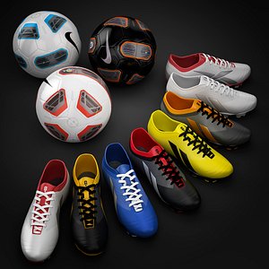 ball soccer shoes 3d model