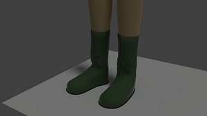 boots leather 3D model