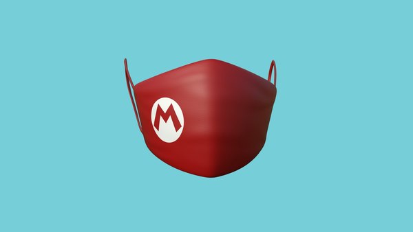 Mario Covid Mask CGI - Character Fashion Design 3D model