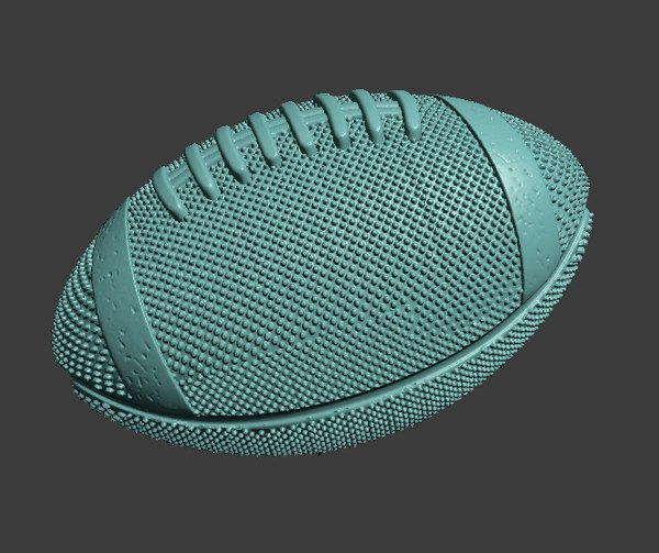 modeled rugby ball 3D