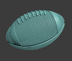 Rugby Ball-Semi stereoscopic relief 3D model
