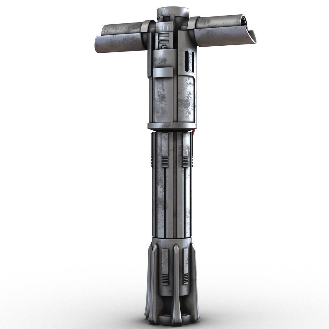Kylo Ren Lightsaber Used 3D Model 3D model preview