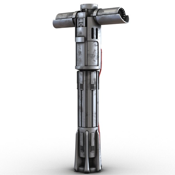 kylo ren lightsaber used 3d model