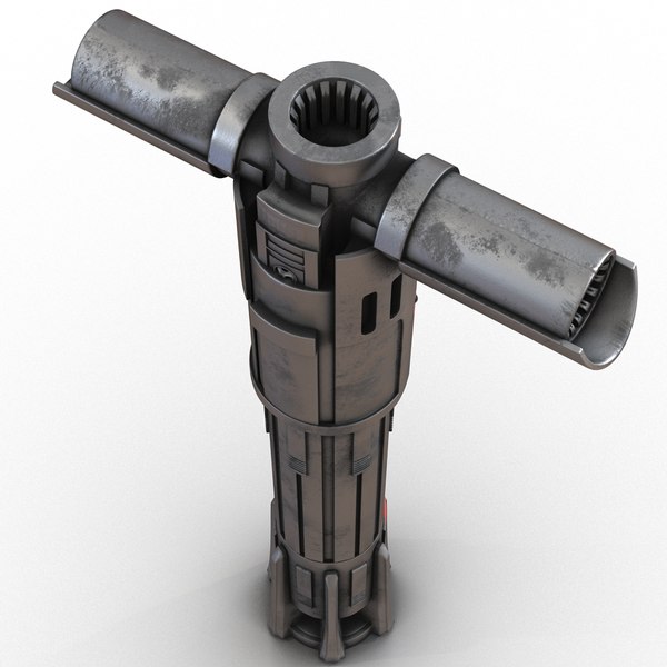 kylo ren lightsaber used 3d model