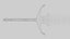 Sword knight weapon PBR game readey low-poly and high-poly 3D model