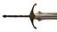 Sword knight weapon PBR game readey low-poly and high-poly 3D model