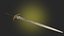 Sword knight weapon PBR game readey low-poly and high-poly 3D model