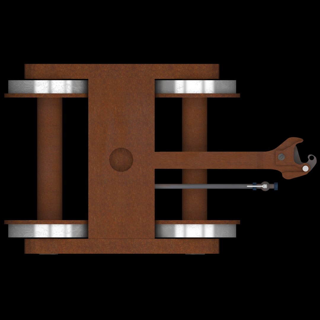 3dsmax rusty train wheel truck