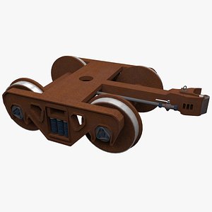 3dsmax rusty train wheel truck