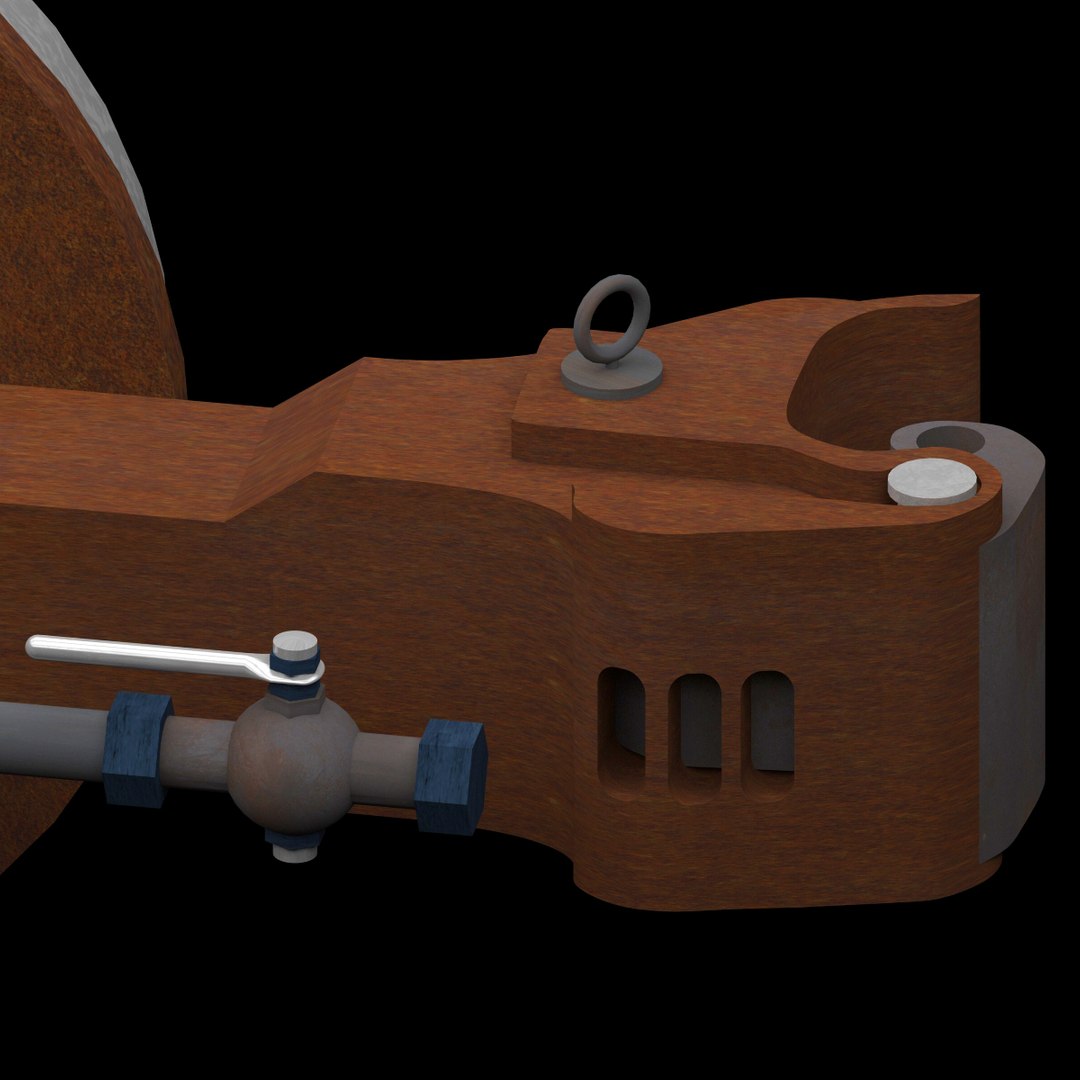 3dsmax rusty train wheel truck