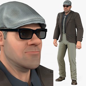 Cartoon Rigged Professional Business Man Character
