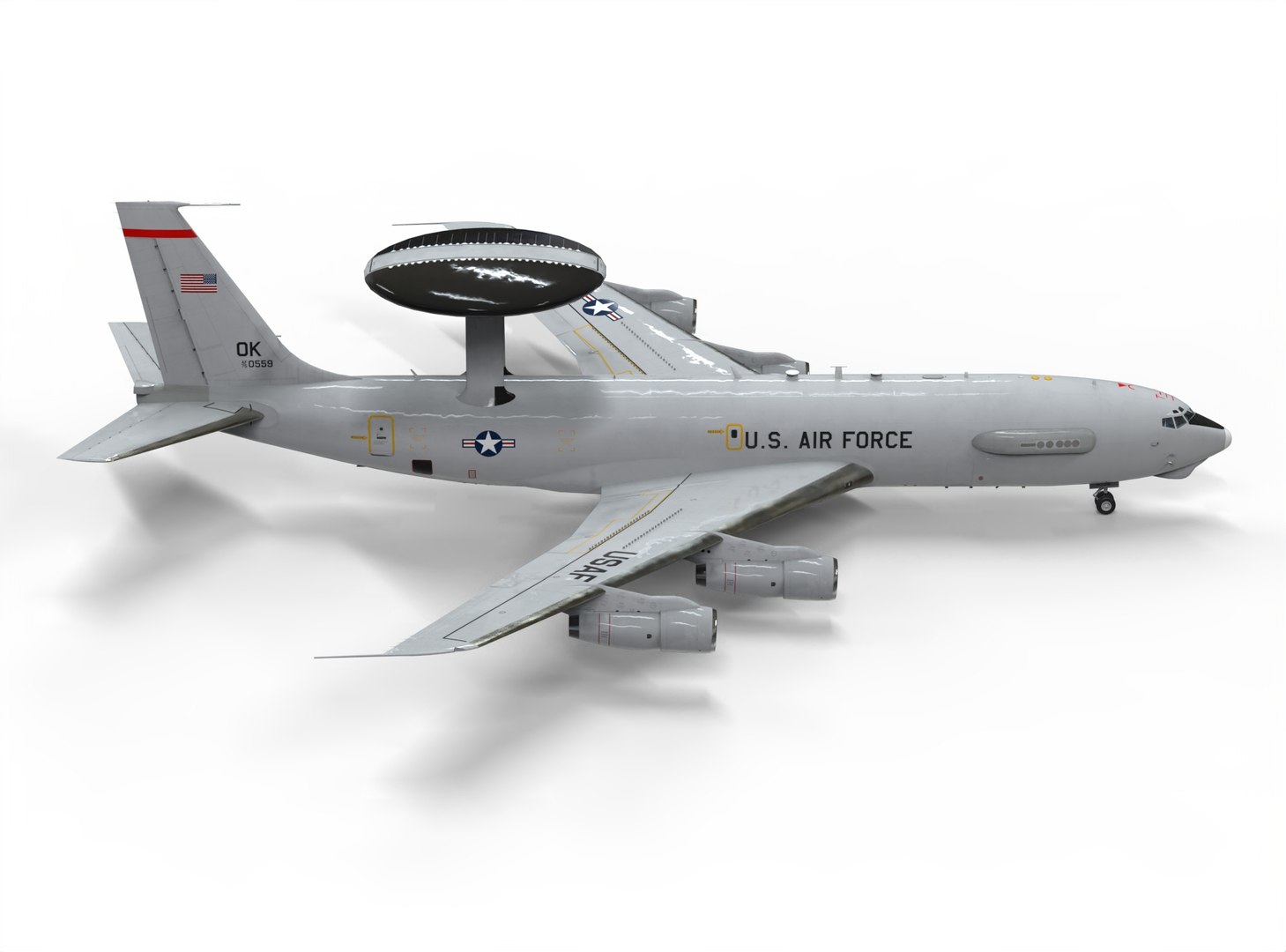 3D Boeing E-3 Sentry AWACS https://p.turbosquid.com/ts-thumb/e1/djY0oH/vE/3/jpg/1706704225/1920x1080/fit_q87/37c8c8b6788185166937fa28fc77f76f682b0863/3.jpg