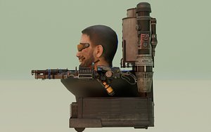 skibidi toilet flamethrower 3D model