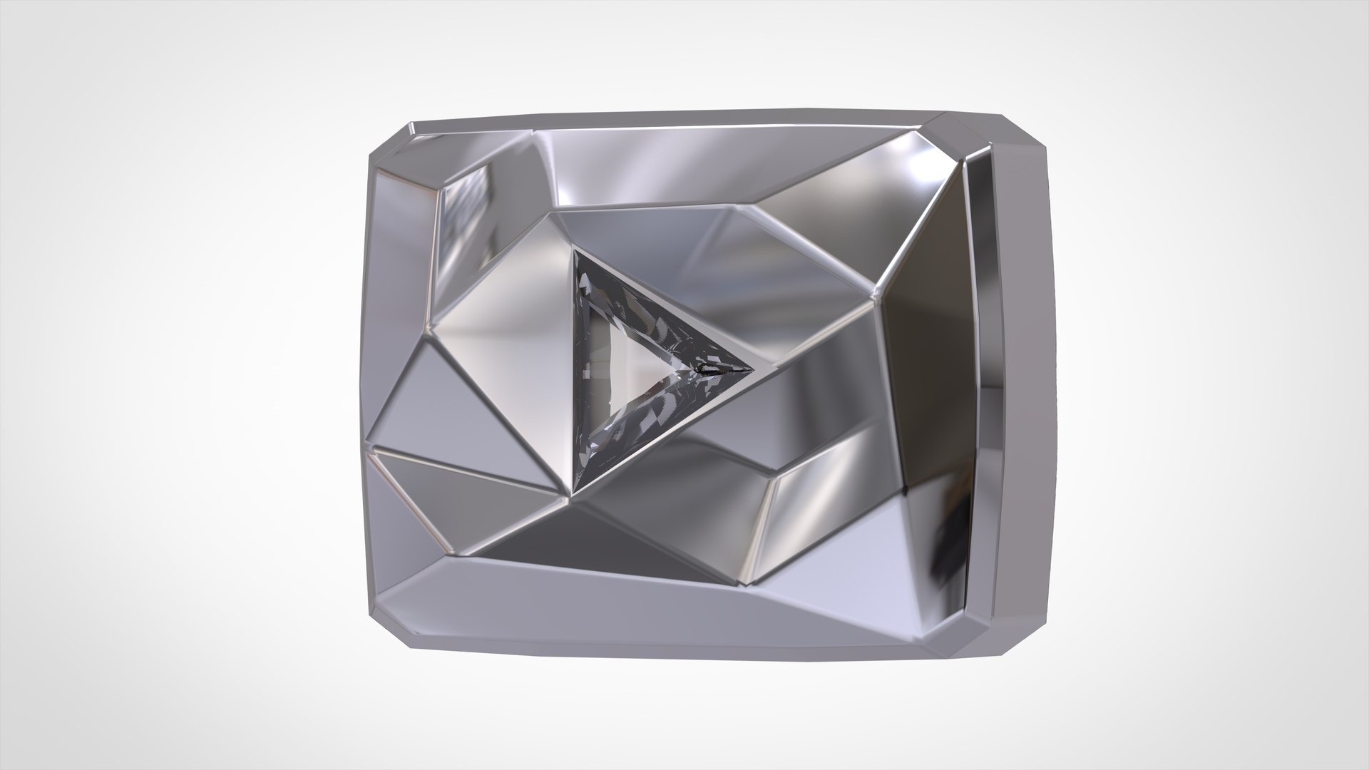 YouTube Diamond PLAY Button ダイヤモンド 盾 3D Youtube Diamond Play Button - TurboSquid 1538404