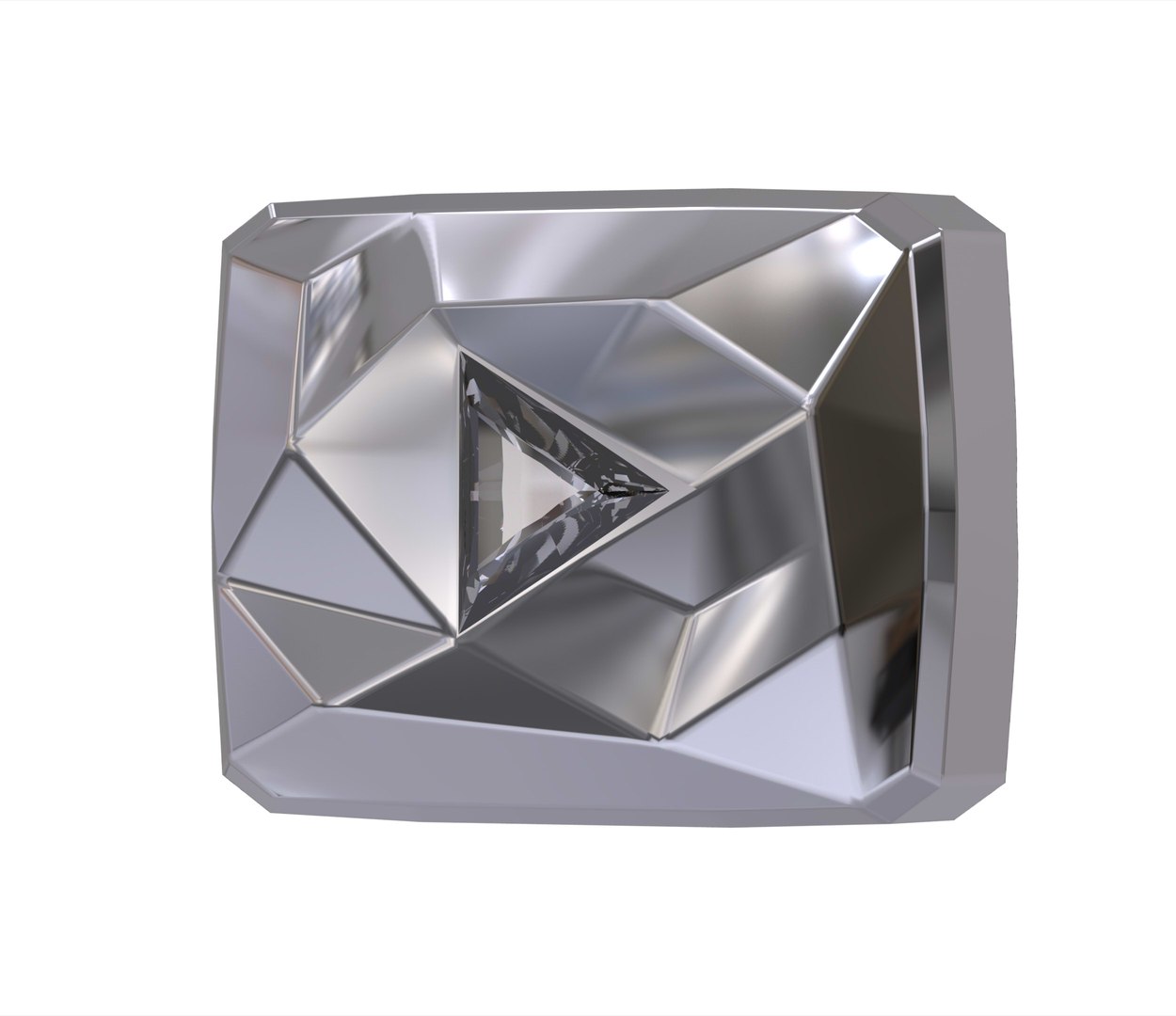 YouTube Diamond PLAY Button ダイヤモンド 盾 3D Youtube Diamond Play Button - TurboSquid 1538404