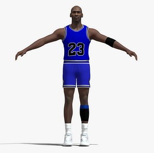 3D A-Pose Basketball Player 3d model
