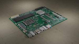 Motherboard  Low Poly  Supermicro X11SCA-W Motherboard