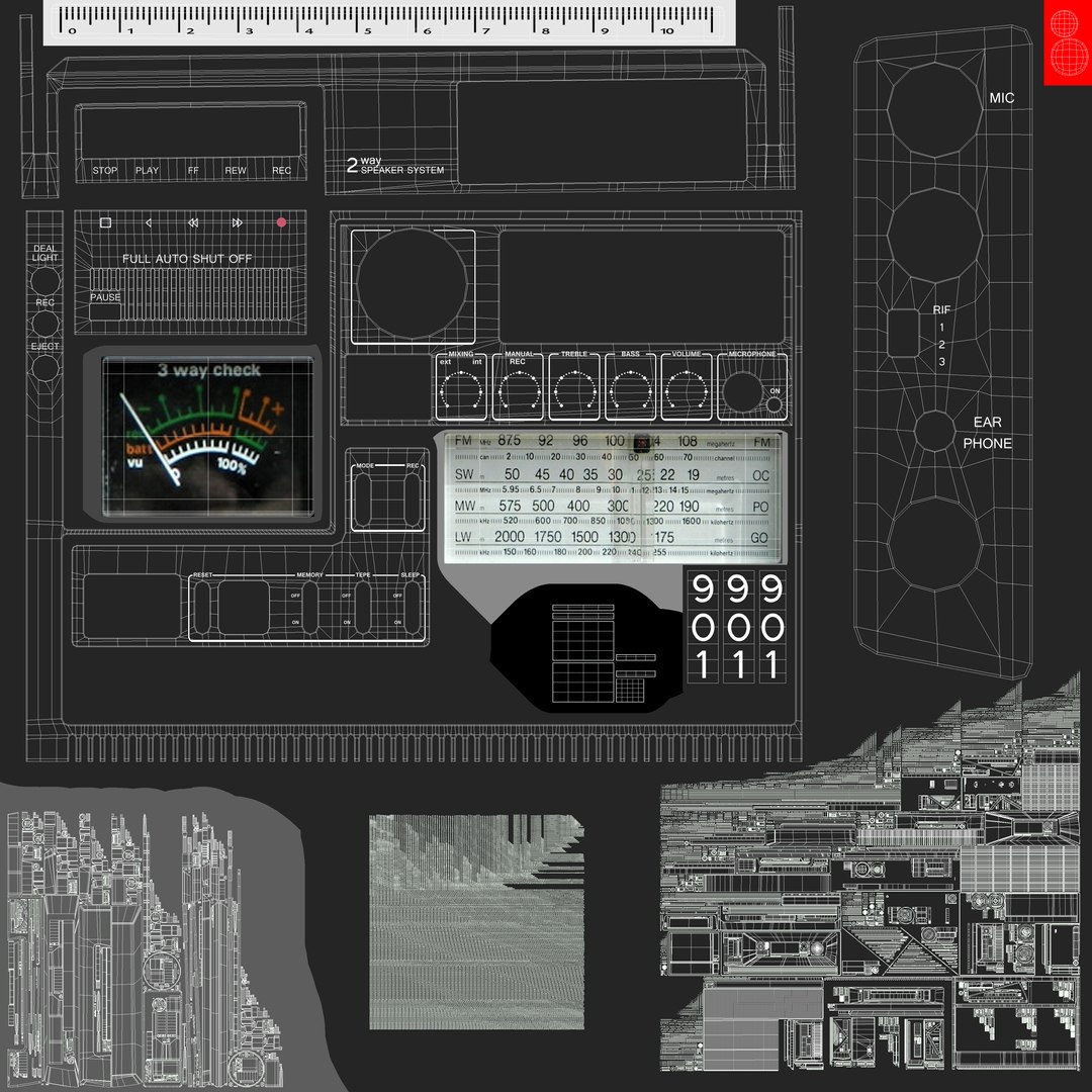 Detailed Radio Recorder model https://p.turbosquid.com/ts-thumb/e1/oO53HF/TF/cassette11/jpg/1780491093/1920x1080/fit_q87/a39b3529856d4830e00948a17f3c806f9d0ce1b3/cassette11.jpg
