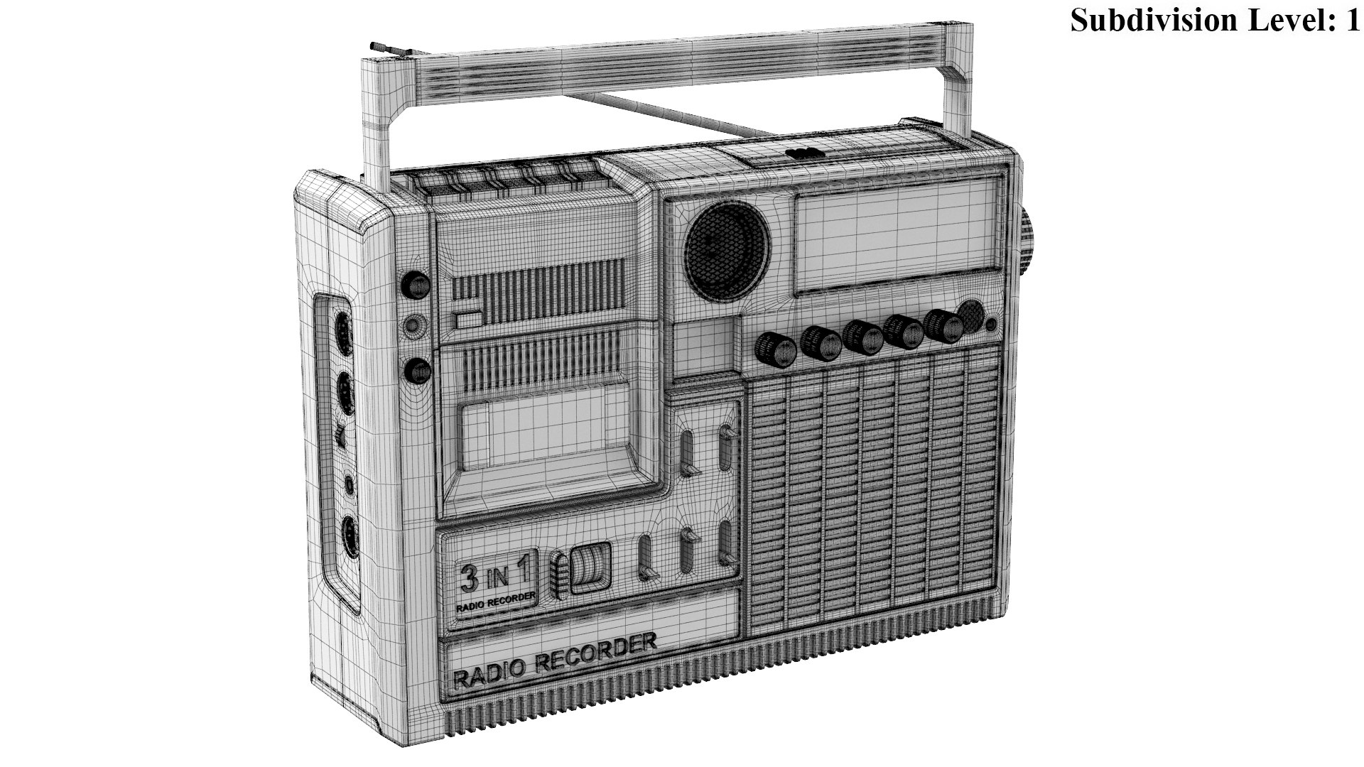 Detailed Radio Recorder model https://p.turbosquid.com/ts-thumb/e1/oO53HF/qf/cassette8/jpg/1780491083/1920x1080/fit_q87/f8d15675476fad325a2546c31c680ed5d4ae2634/cassette8.jpg