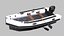 Aufblasbares Motorboot Low-Poly PBR