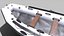 Aufblasbares Motorboot Low-Poly PBR