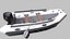Aufblasbares Motorboot Low-Poly PBR