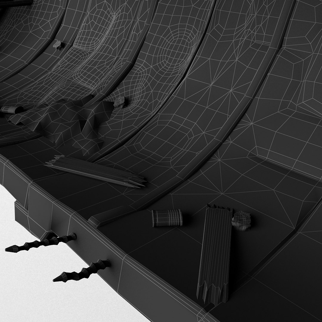 3d concrete tunnel scene model