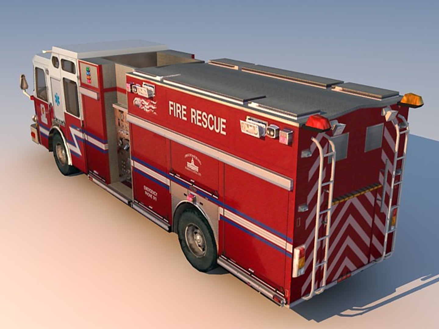 3d Model Vehicle Fireman 01