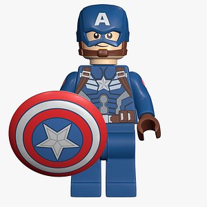 Lego Figure Captain America Cinematic Character 3D