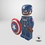 Lego Figure Captain America Cinematic Character 3D