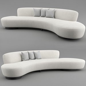 3D freeform curved sofa vladimir kagan model
