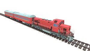 passenger train 3D model