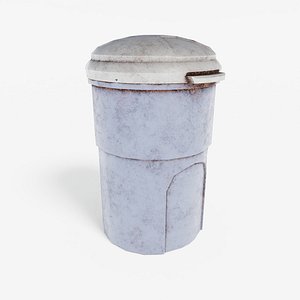 NYC - Old Style Domestic Bin - Low Poly 3D model