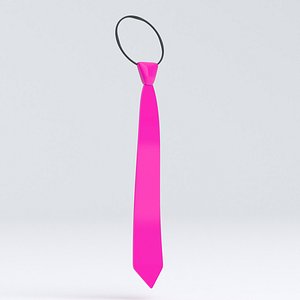 3D Elastic Tie Pink