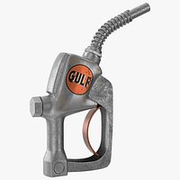 Gulf Vintage Fuel Nozzle with Trigger Silver