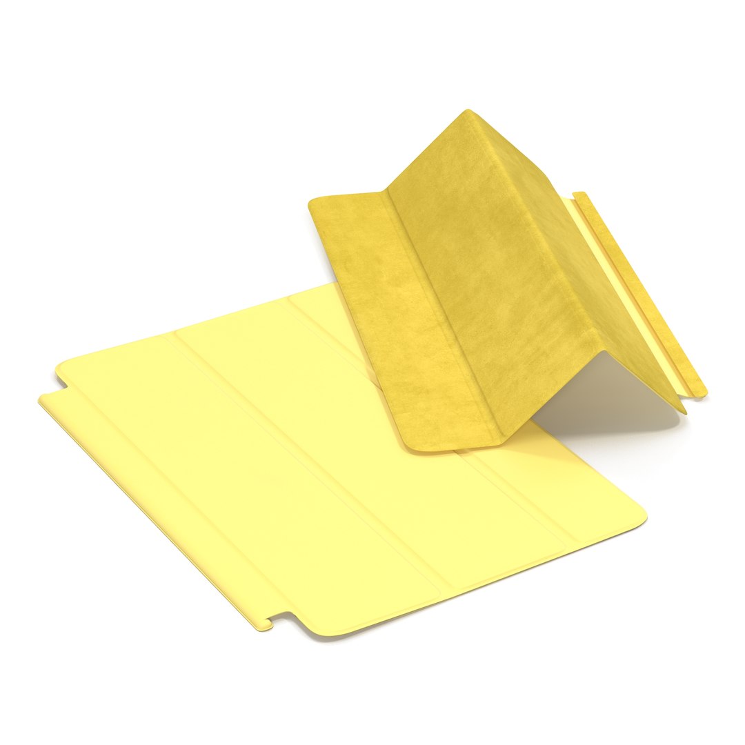 Apple Smart Cover Mini Yellow 3D Model 3D model preview