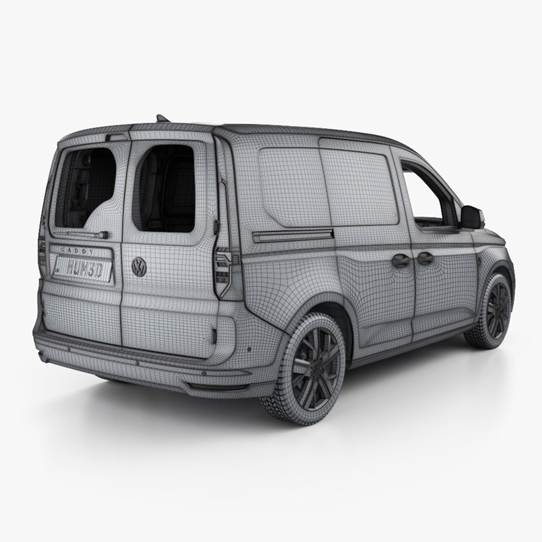 3D Volkswagen Caddy Panel Van With HQ Interior 2022 - TurboSquid