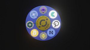 Crypto Plate Made in Blender model