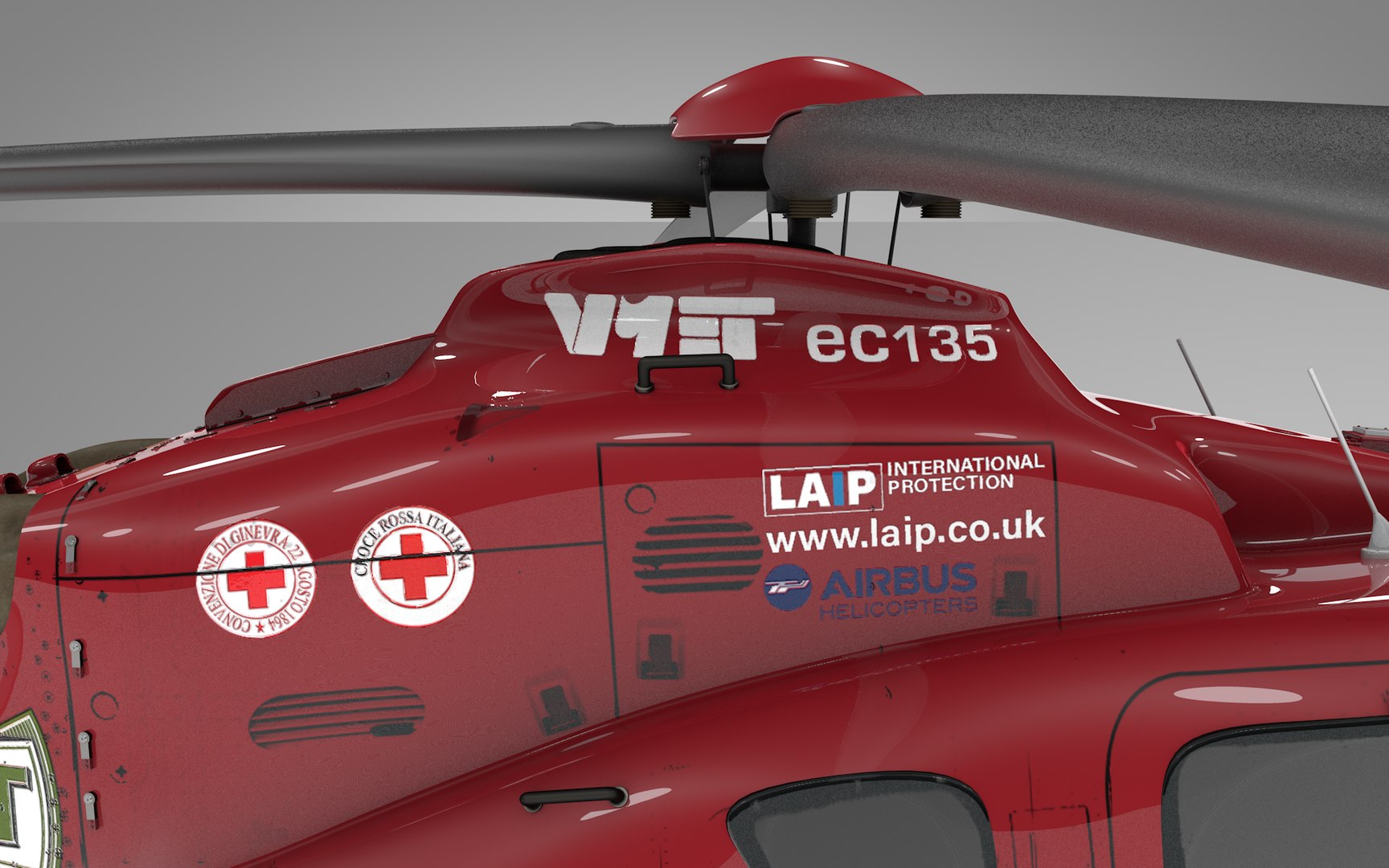 3D Eurocopter EC-135 AIUT ALPIN Dolomites L1950 - TurboSquid 2040157