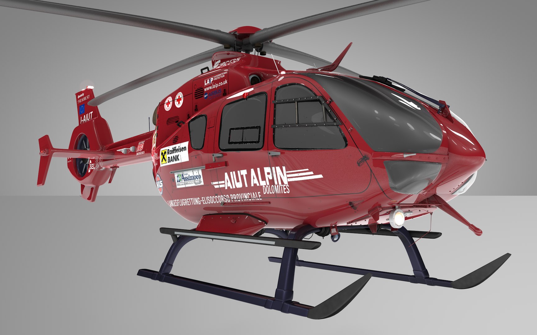 3D Eurocopter EC-135 AIUT ALPIN Dolomites L1950 - TurboSquid 2040157